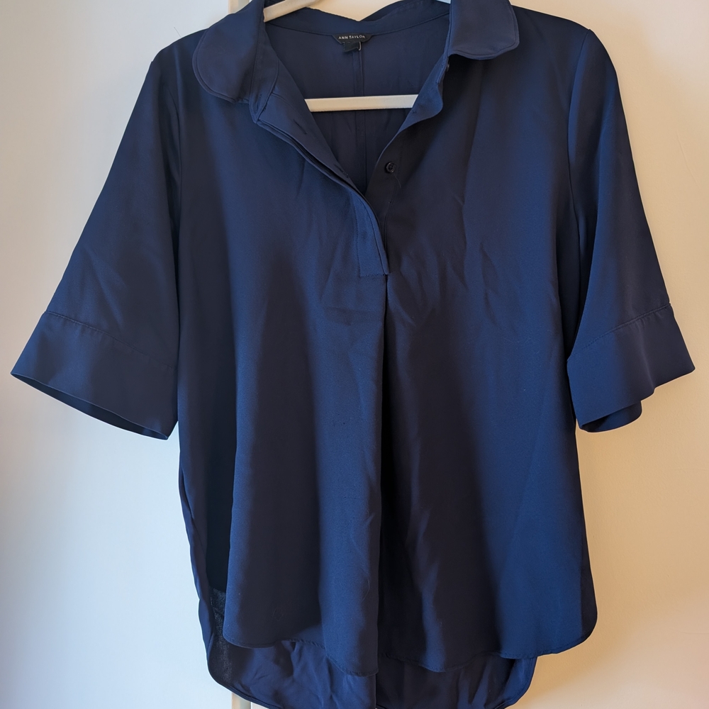 Ann Taylor Deep Blue Blouse